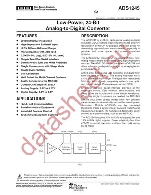 ADS1245IDGST datasheet  